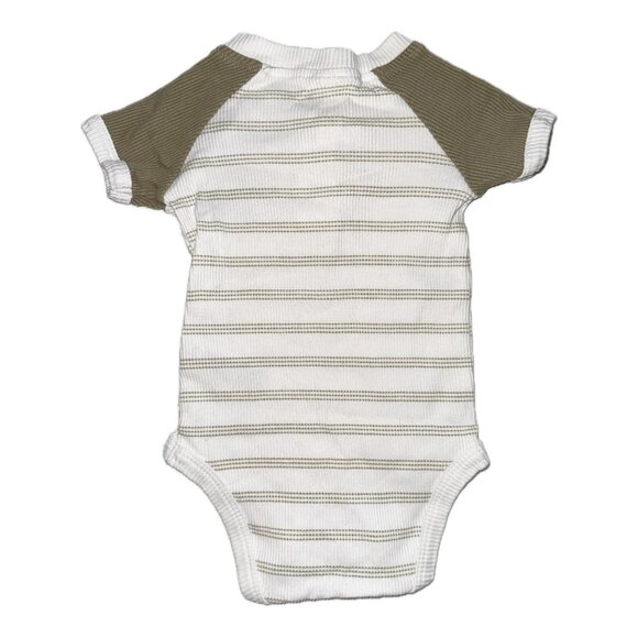 Ribbed Striped Baby Outfit with Elephant Patch - Picture 3 of 7